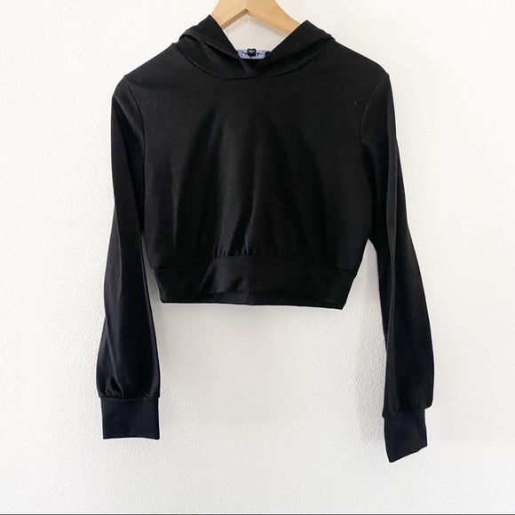 LULU’S Mickey Black Cropped Hoodie - Picture 2 of 7